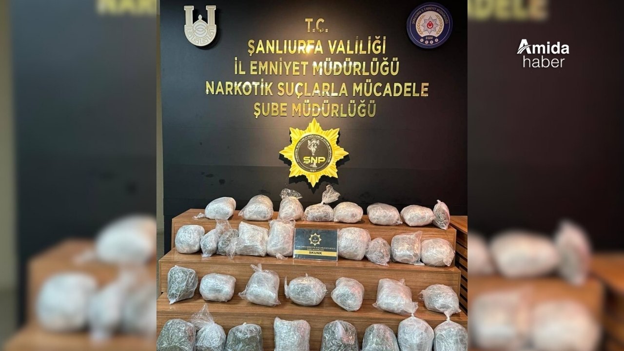 Şanlıurfa'da 35 kilogram sentetik uyuşturucu ele geçirildi