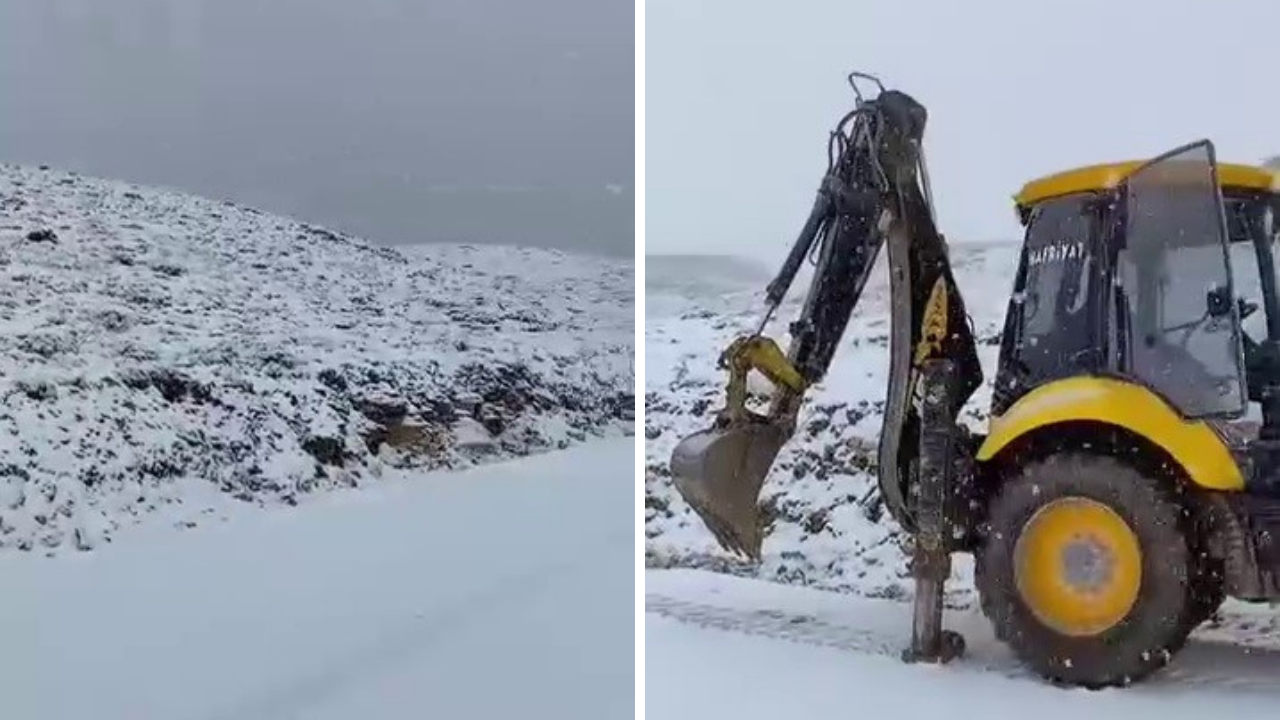 Siirt’te mevsimin ilk karı yağdı