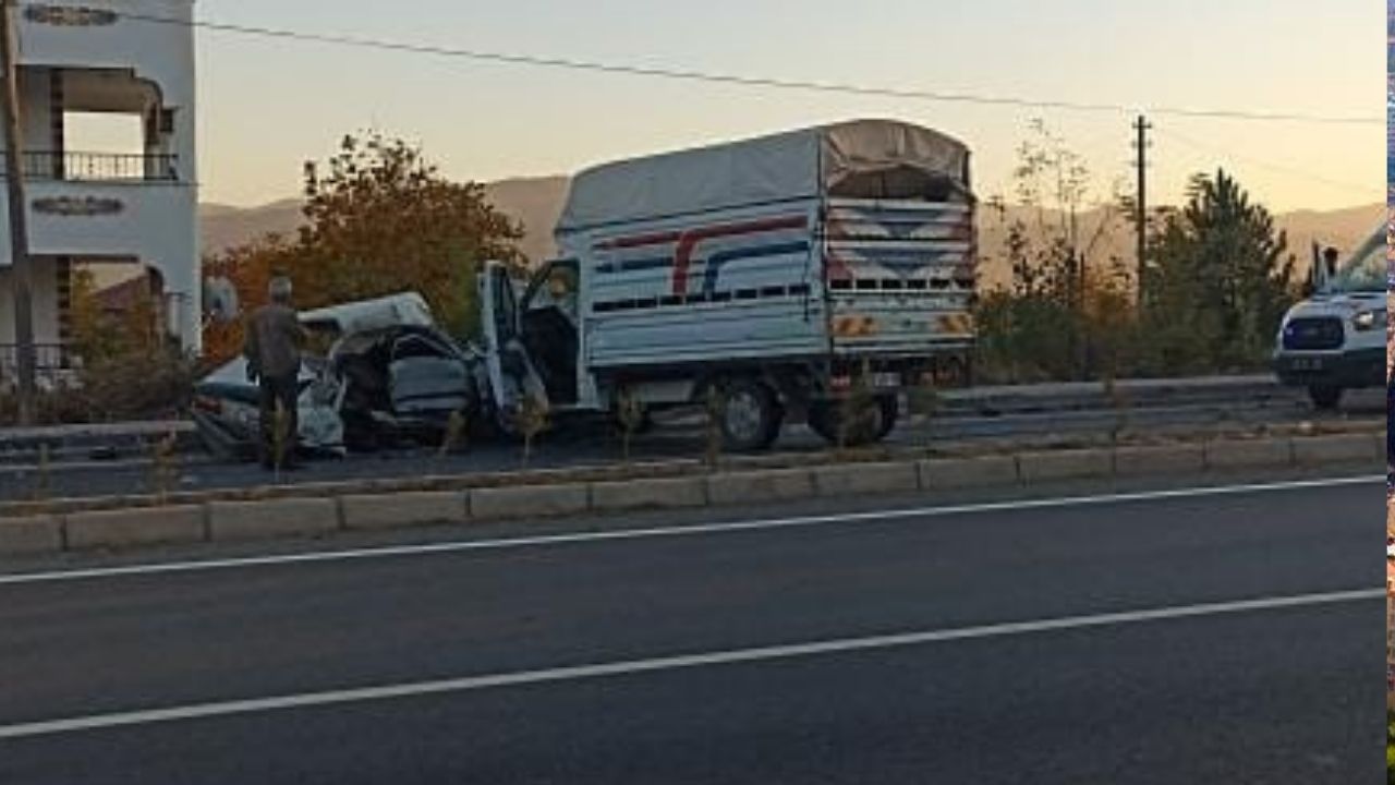 Elazığ'da otomobil ile kamyonet çarpıştı: 1 ölü, 1 yaralı