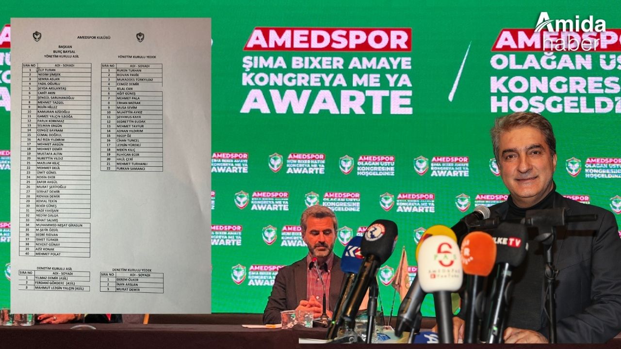 İşte Amedspor'un yeni yönetimi ve İstişare Kurulu üyeleri