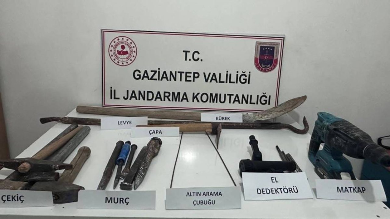 Gaziantep kaçak kazı operasyonu: 3 gözaltı