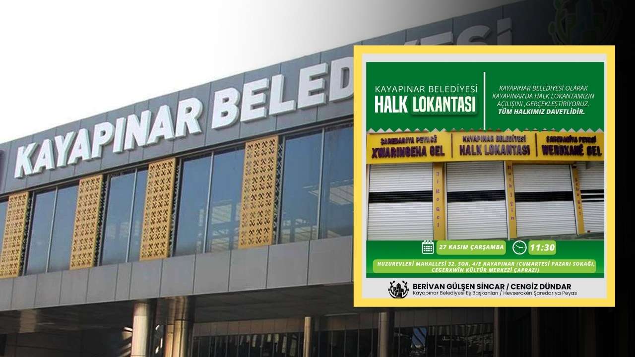 Diyarbakır Kayapınar Belediyesi ilk halk lokantasını açıyor