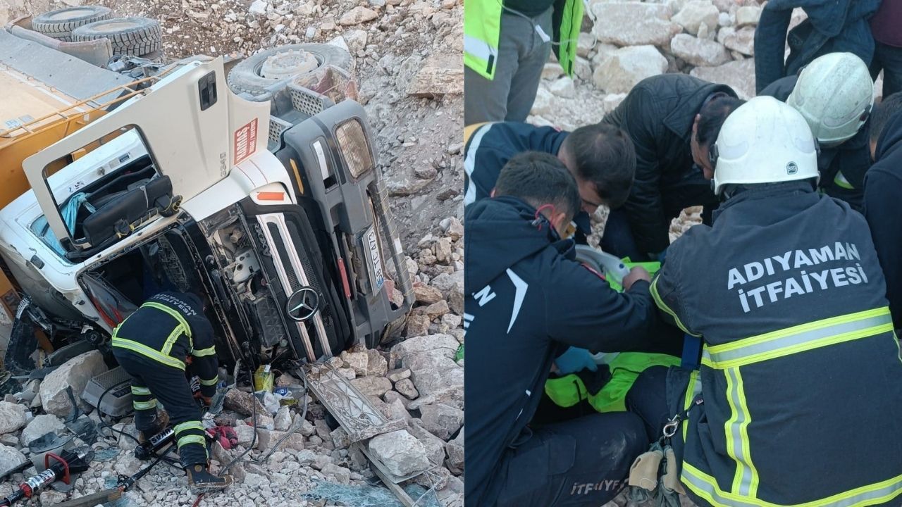 Adıyaman’da kamyon devrildi: 1 ölü