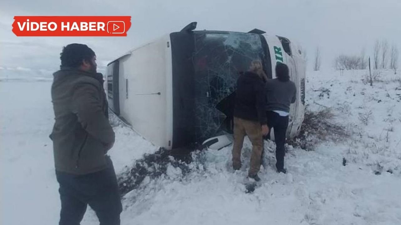 Bir yolcu otobüsü daha devrildi: Çok sayıda yaralı var