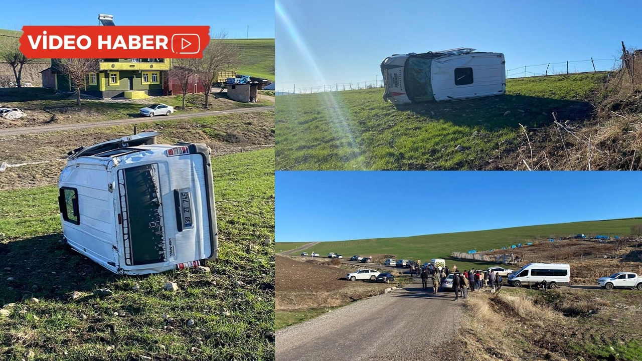 Diyarbakır'da öğrenci servisi takla attı: 9 yaralı