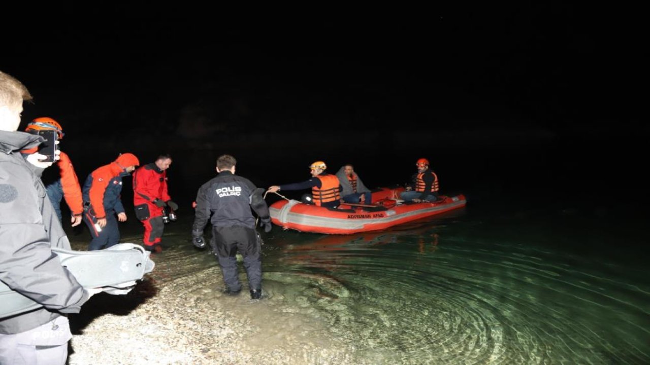 Barajda alabora olan balıkçı teknesindeki 2 kişi kurtarıldı