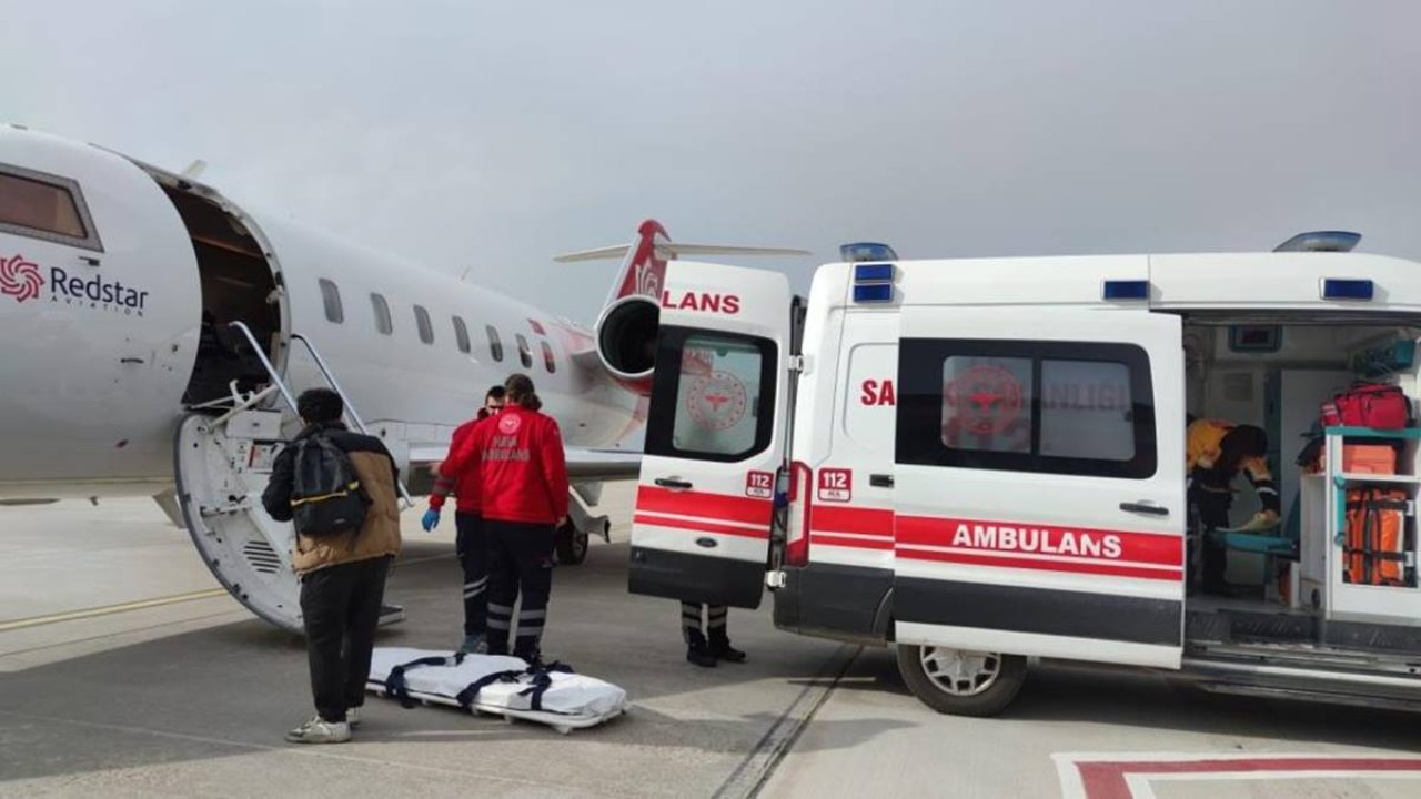 Ambulans uçak 6 yaşındaki kalp hastası çocuk için havalandı