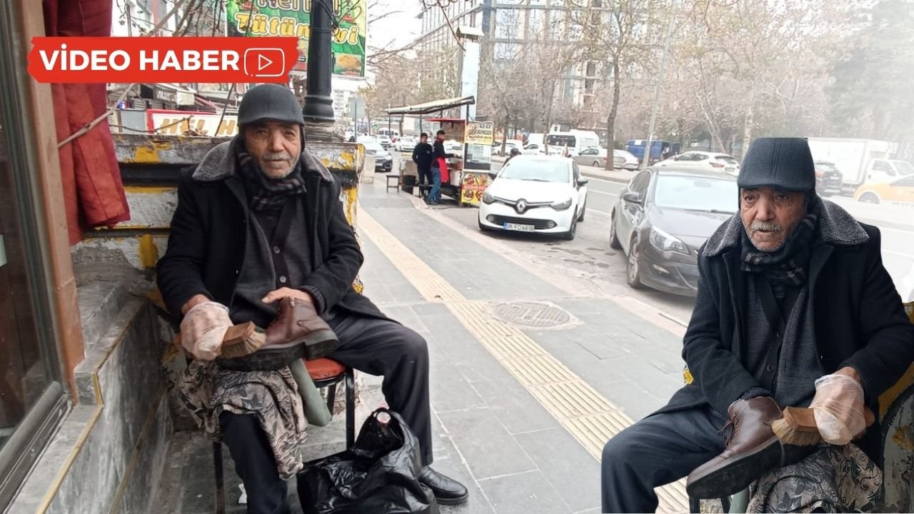 Diyarbakır’da kanser hastası yaşlı adam ayakkabı boyayarak geçimini sağlıyor