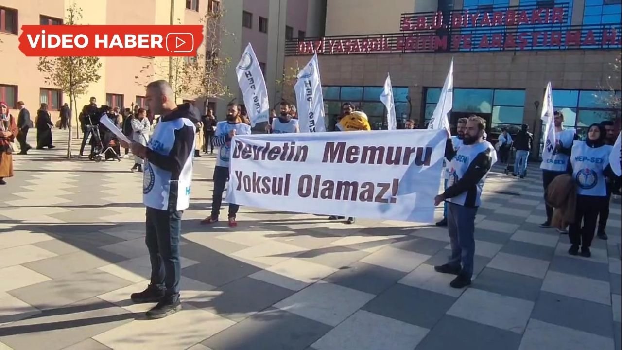 Diyarbakır’da sağlıkçılar zam için eylem yaptı