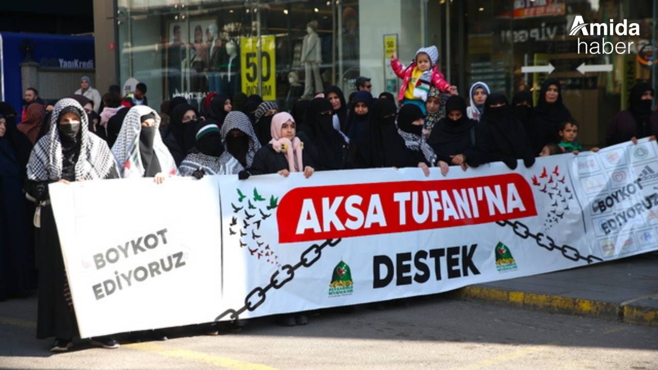 Diyarbakır'da Gazze için yürüyüş: "Gazze gündemimizde kalacak"