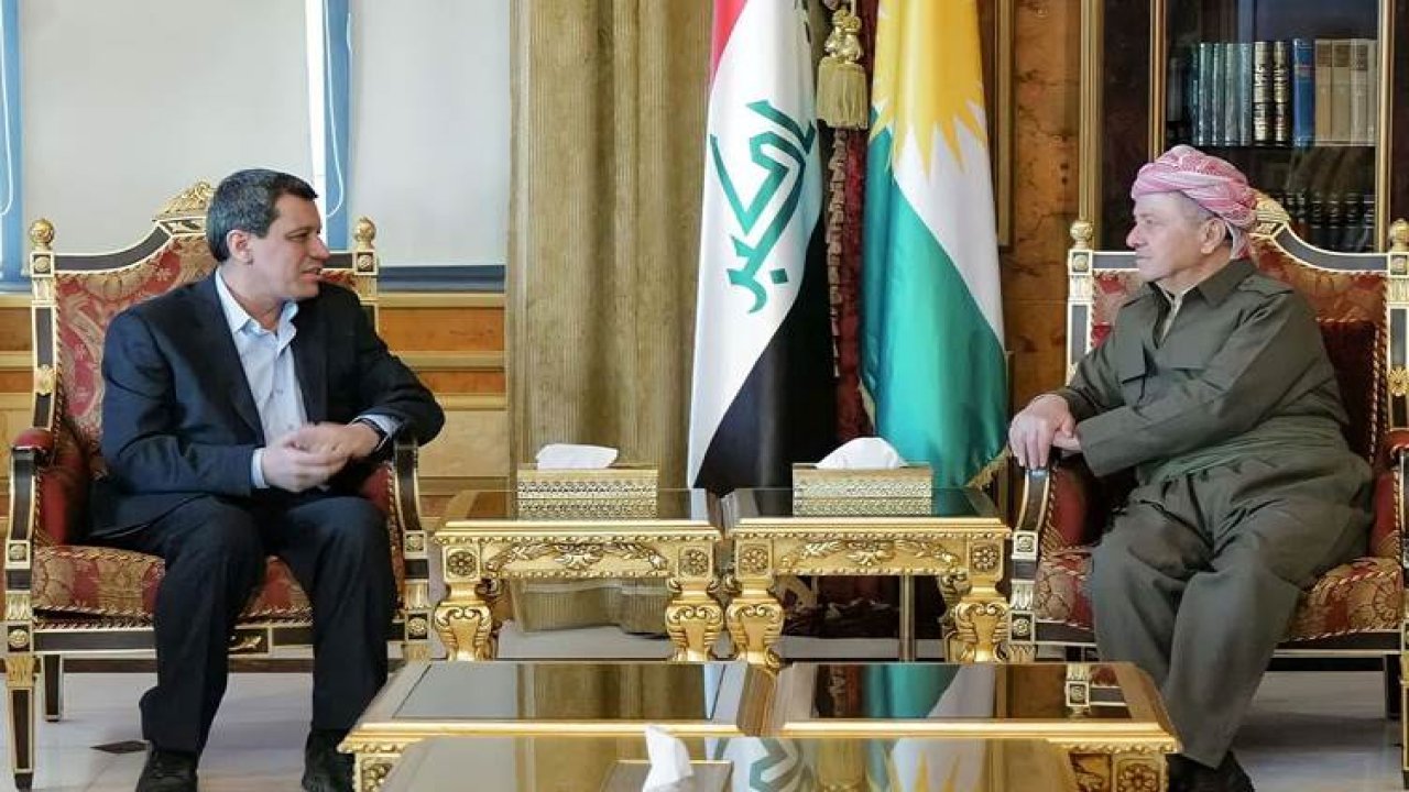 Mesud Barzani ile Mazlum Kobani Erbil’de bir araya geldi