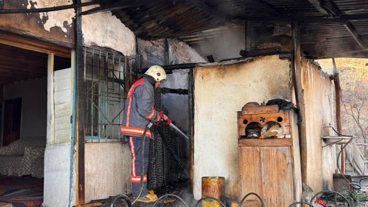 Malatya’da korkutan ev yangını