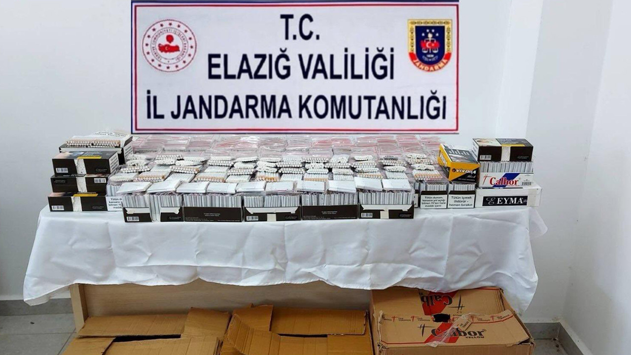 Elazığ’da binlerce bandrolsüz sigara ele geçirildi