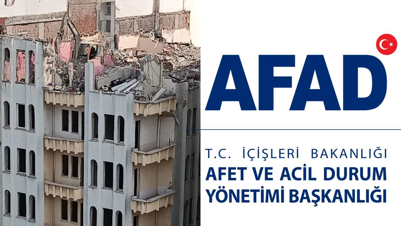 Deprem hasarlı AFAD binasının yıkımına başlandı