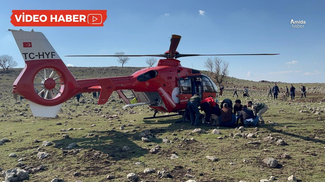 Diyarbakır’da silahlı yaralama: Ambulans helikopter yerinde