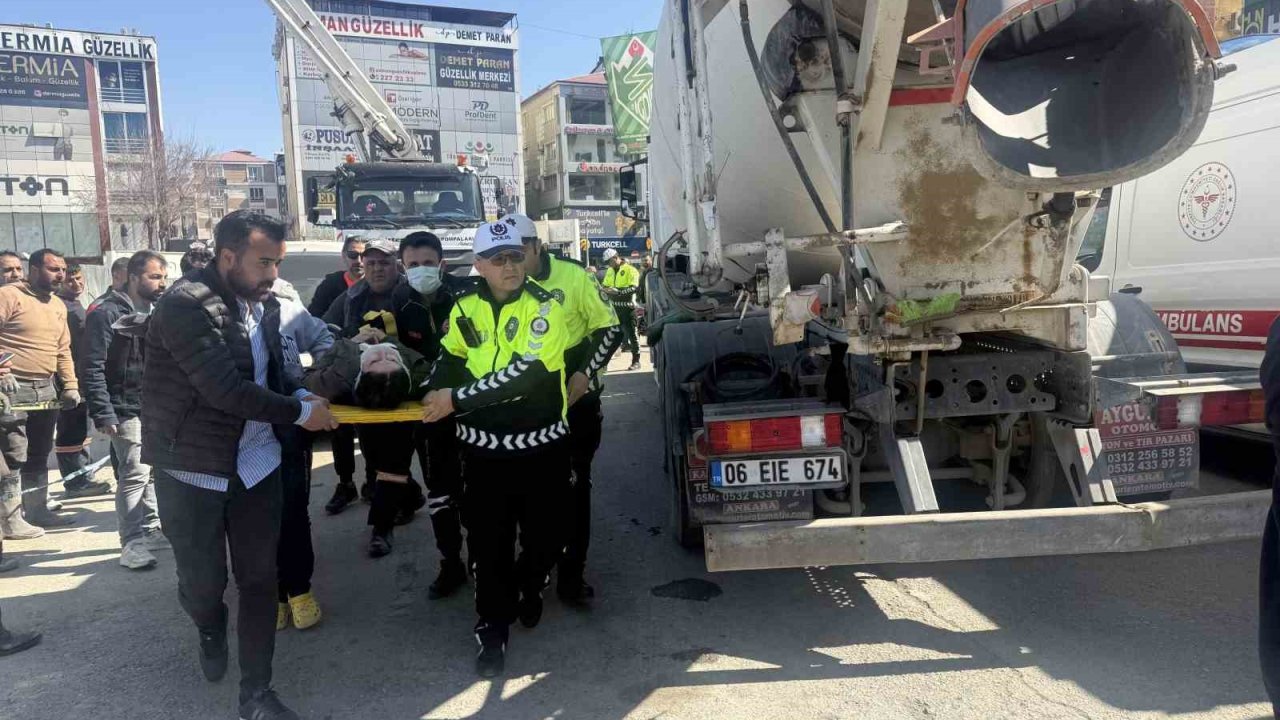 Iğdır'da beton mikserinin altında kalan kız yaralandı