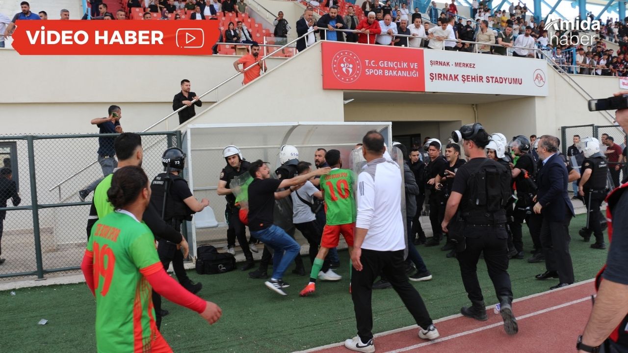 Şırnak’ta oynanan maçta yumruklar konuştu