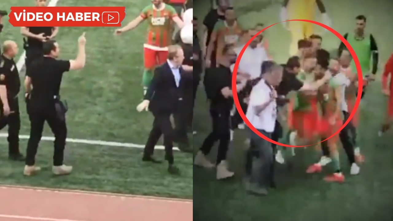 Şırnak’ta polis futbolcuya kafa attı