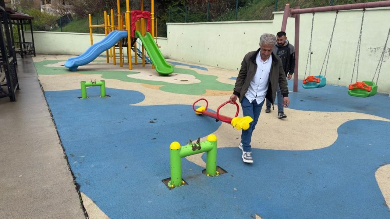 Hakkari’deki çocuk parkı ikinci kez tahrip edildi