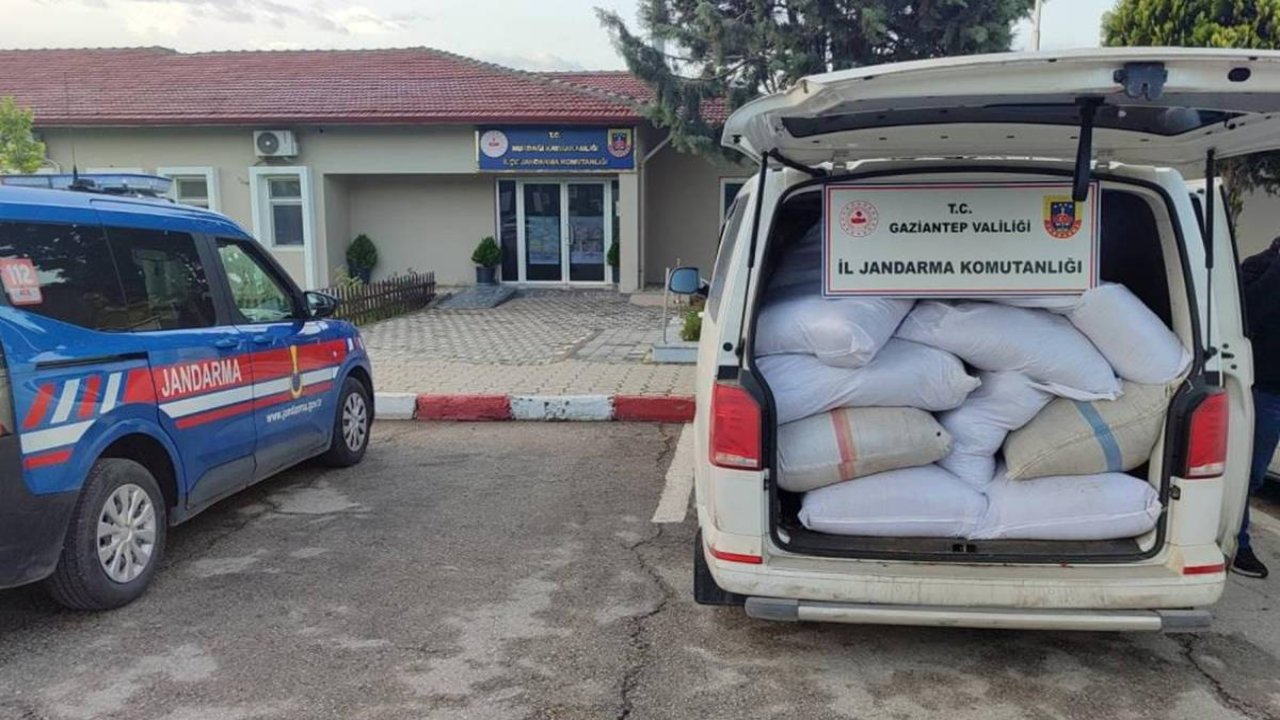 Gaziantep’te bir araçta kaçak tütün ele geçirildi