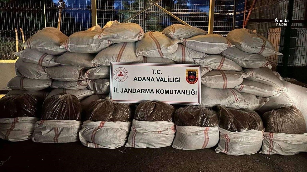 Adana’da 3 ton 100 kilo kaçak tütün ele geçirildi