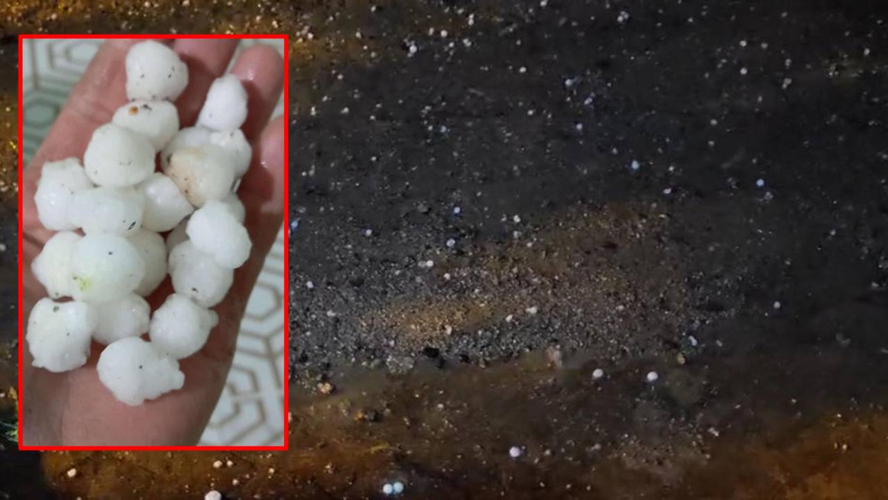 Hakkari’de misket büyüklüğünde dolu yağdı