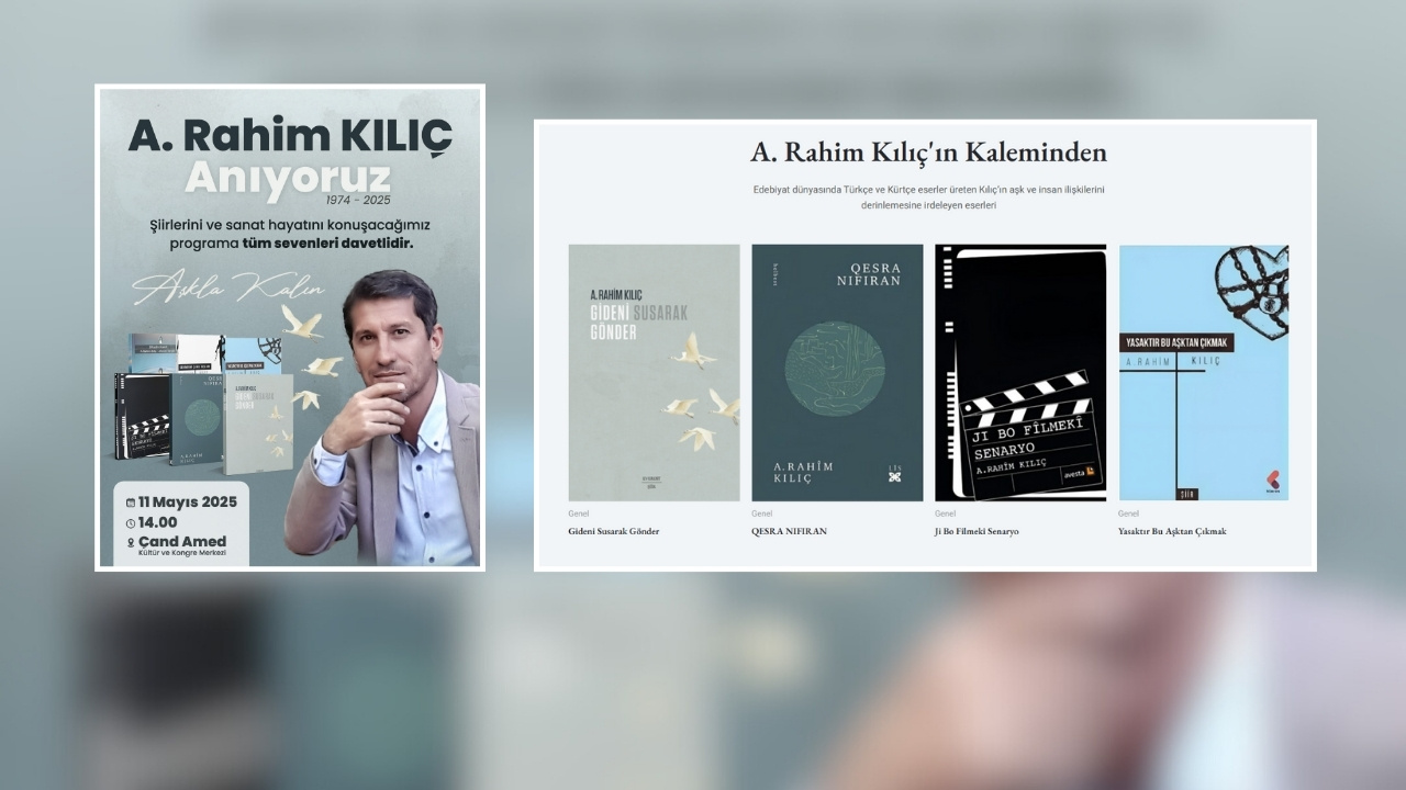 Diyarbakır, şair A. Rahim Kılıç’ı şiirleriyle anacak