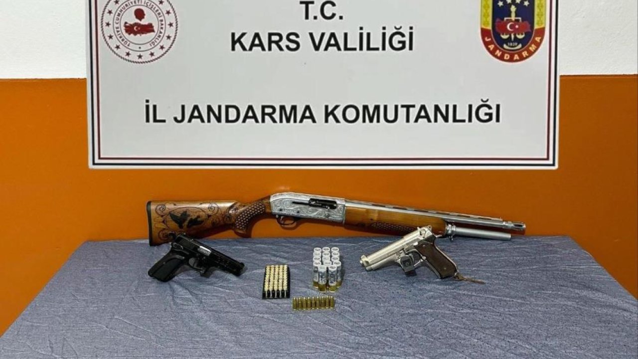 Kars’ta silah ele geçirildi