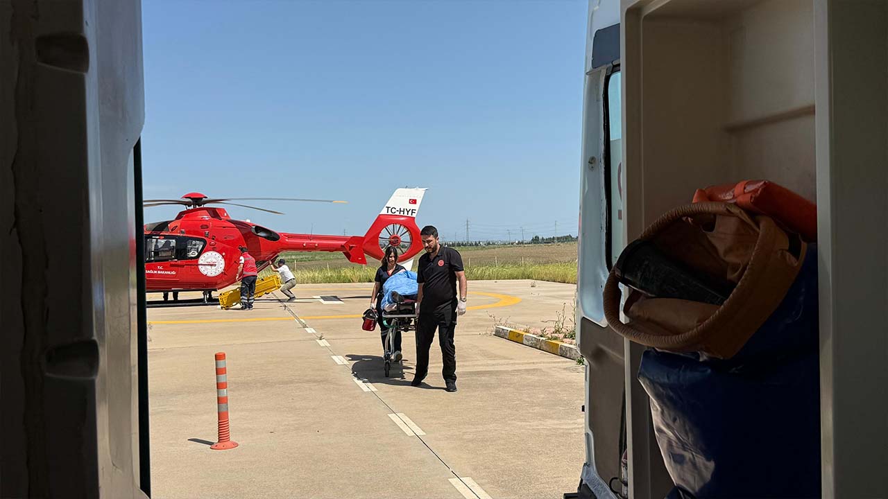 Diyarbakır’da yaşandı: Ağaçtan düştü, helikopter yetişti
