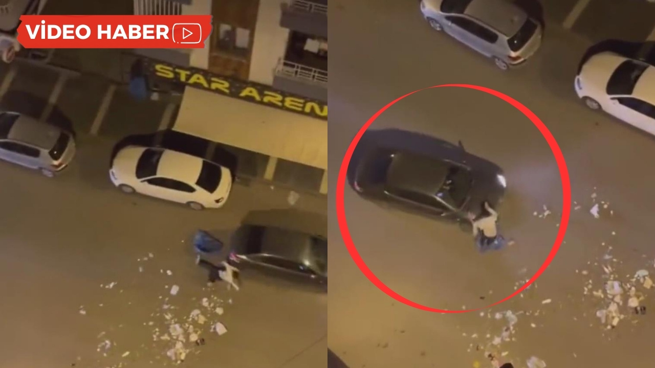 Diyarbakır’da bir şahıs çöpleri dağıttı, otomobile saldırdı