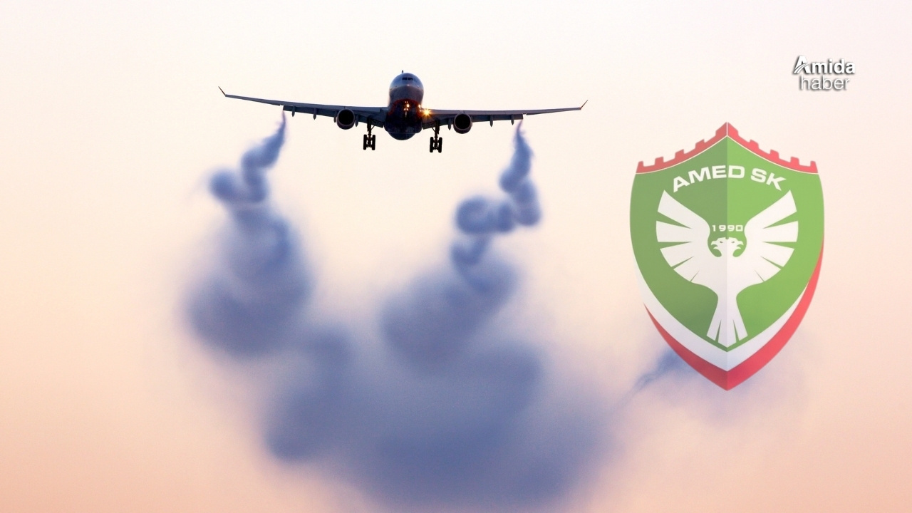 Amedspor kafilesini taşıyan uçak beşik gibi sallandı