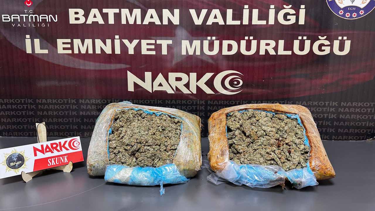 Batman'da yolcu otobüsünde uyuşturucuyla yakalanan şahıs tutuklandı