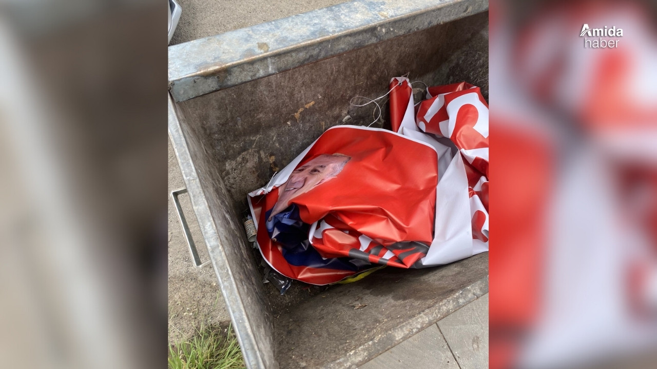Diyarbakır’da ‘Ümit Özdağ’ı çöpe attılar
