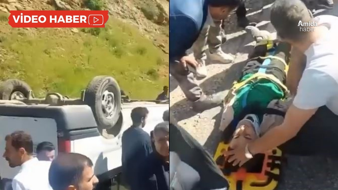 Hakkari’de öğrenci servisi takla attı: 13 yaralı