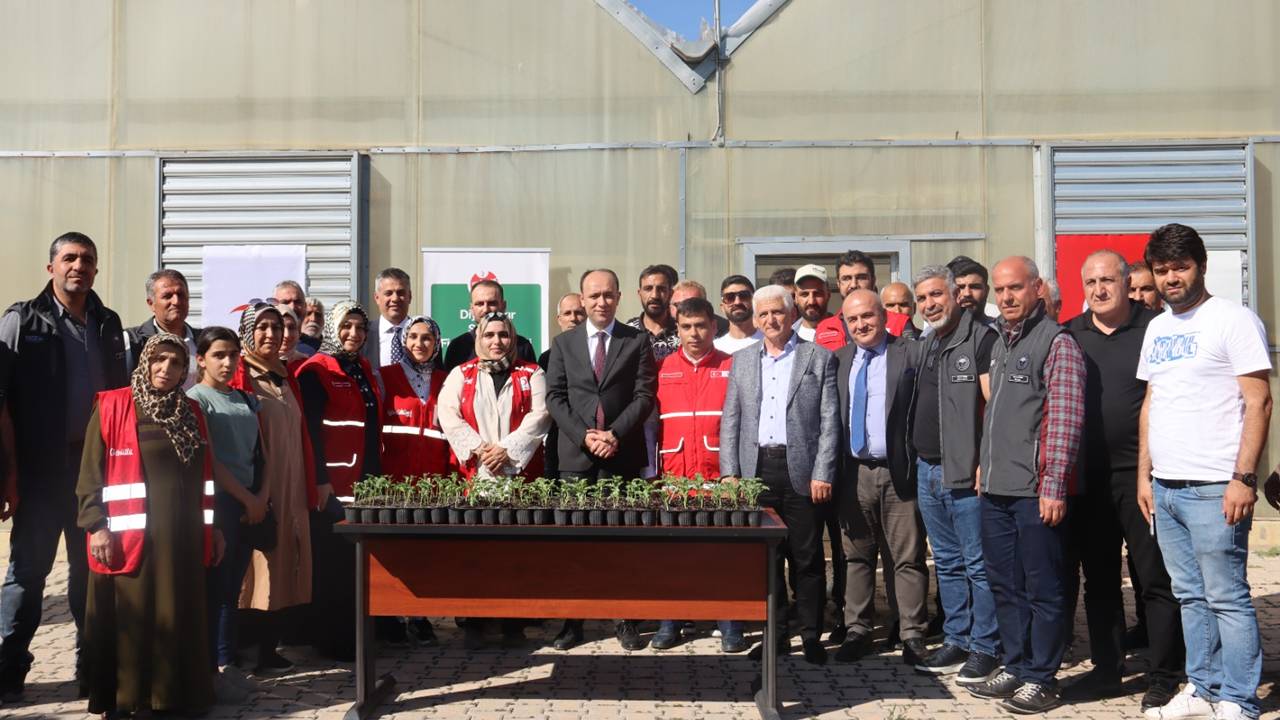 Diyarbakır Sur’da çiftçilere 10 bin sebze fidesi dağıtıldı