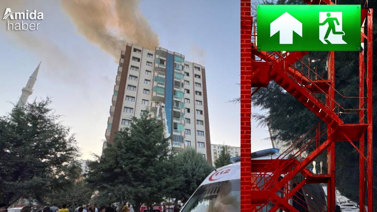 Diyarbakır’da 11 yıllık sitede facia: Yangın merdiveni işe yaramadı
