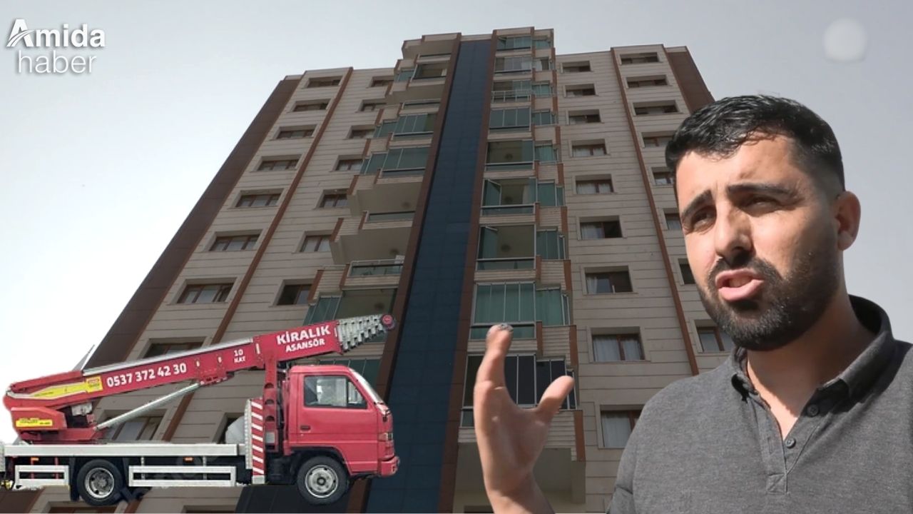 Diyarbakır’daki yangında yük asansörüyle hayat kurtardı
