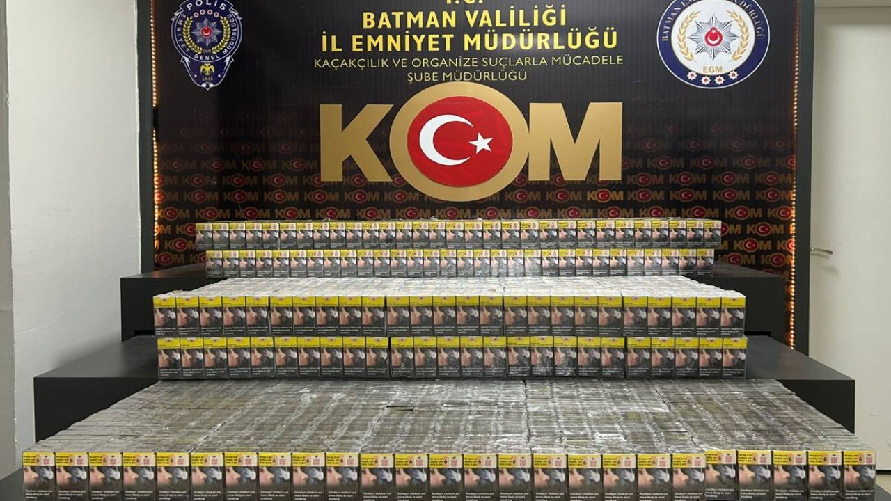 Batman’da binlerce paket sigara ele geçirildi