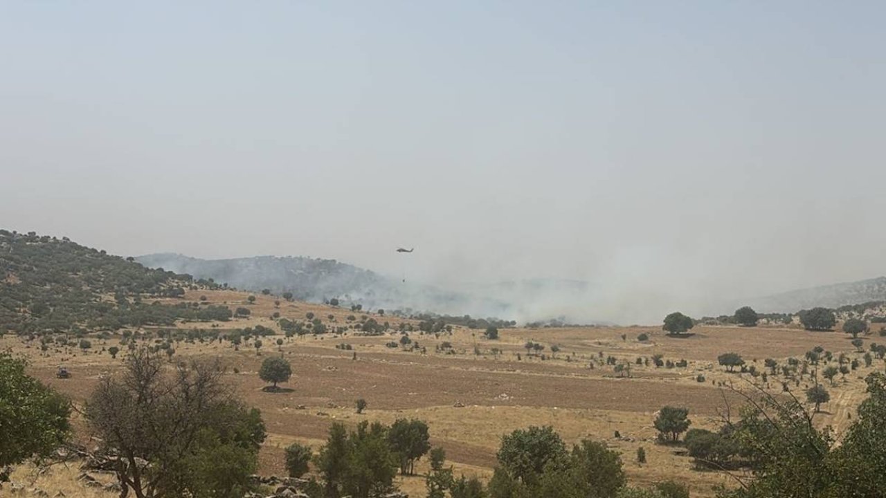 Mardin’deki yangına havadan destek
