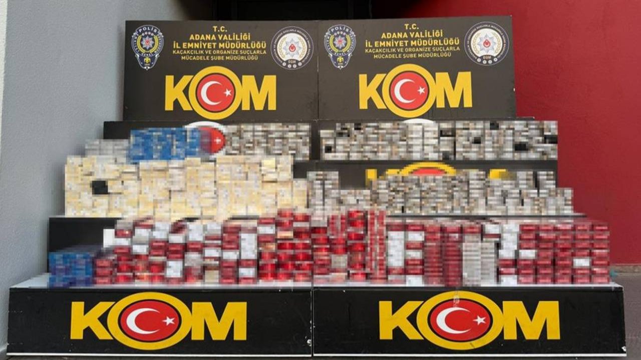 Adana’da kaçak sigara ele geçirildi: 2 gözaltı