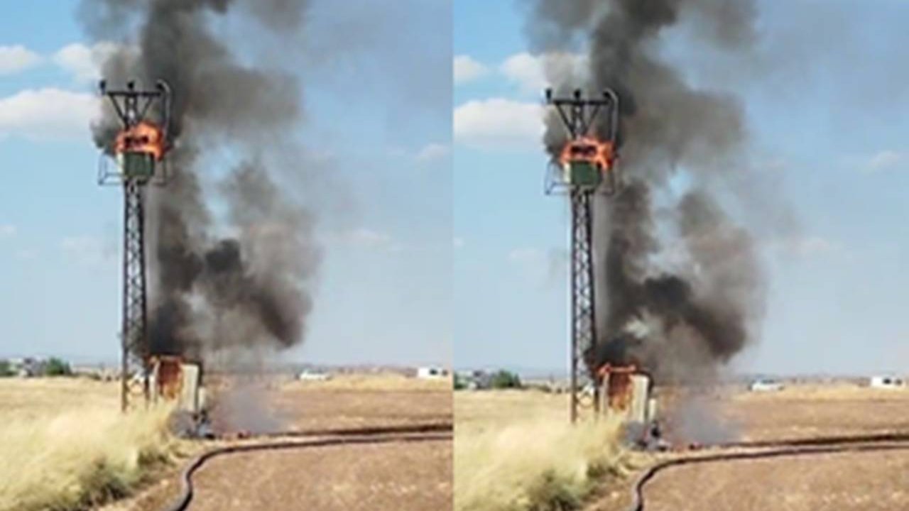 Şanlıurfa’da elektrik trafosu alev topu gibi patladı