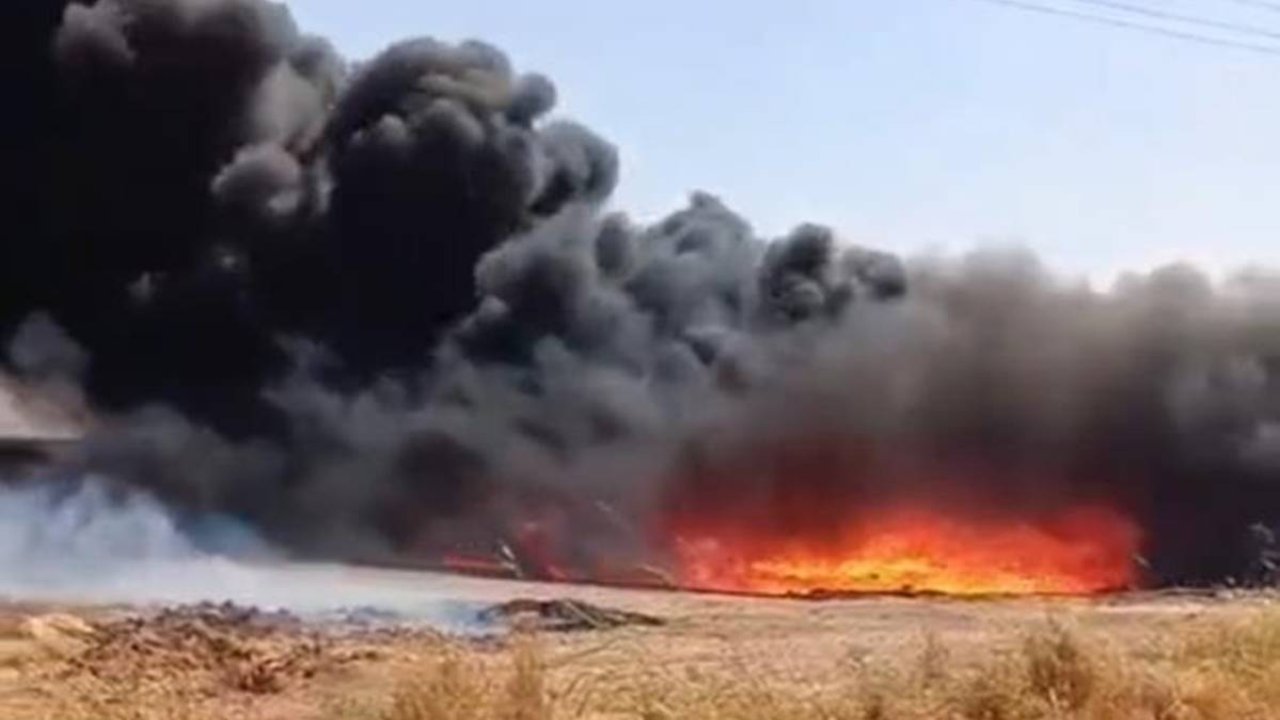 Mardin’de çiftçinin 25 ton samanı kül oldu