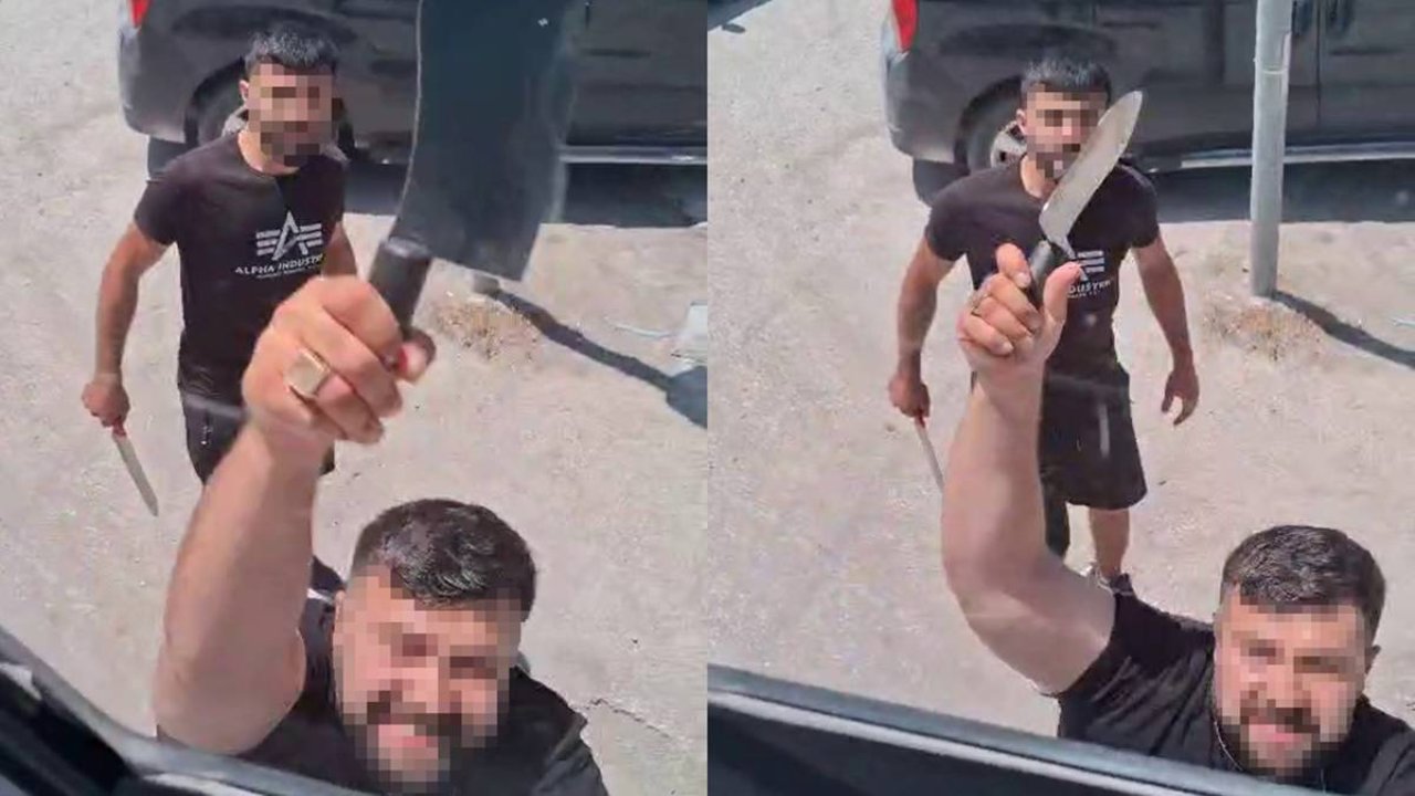 Hatay’da yol verme kavgası: Satırla saldırdı