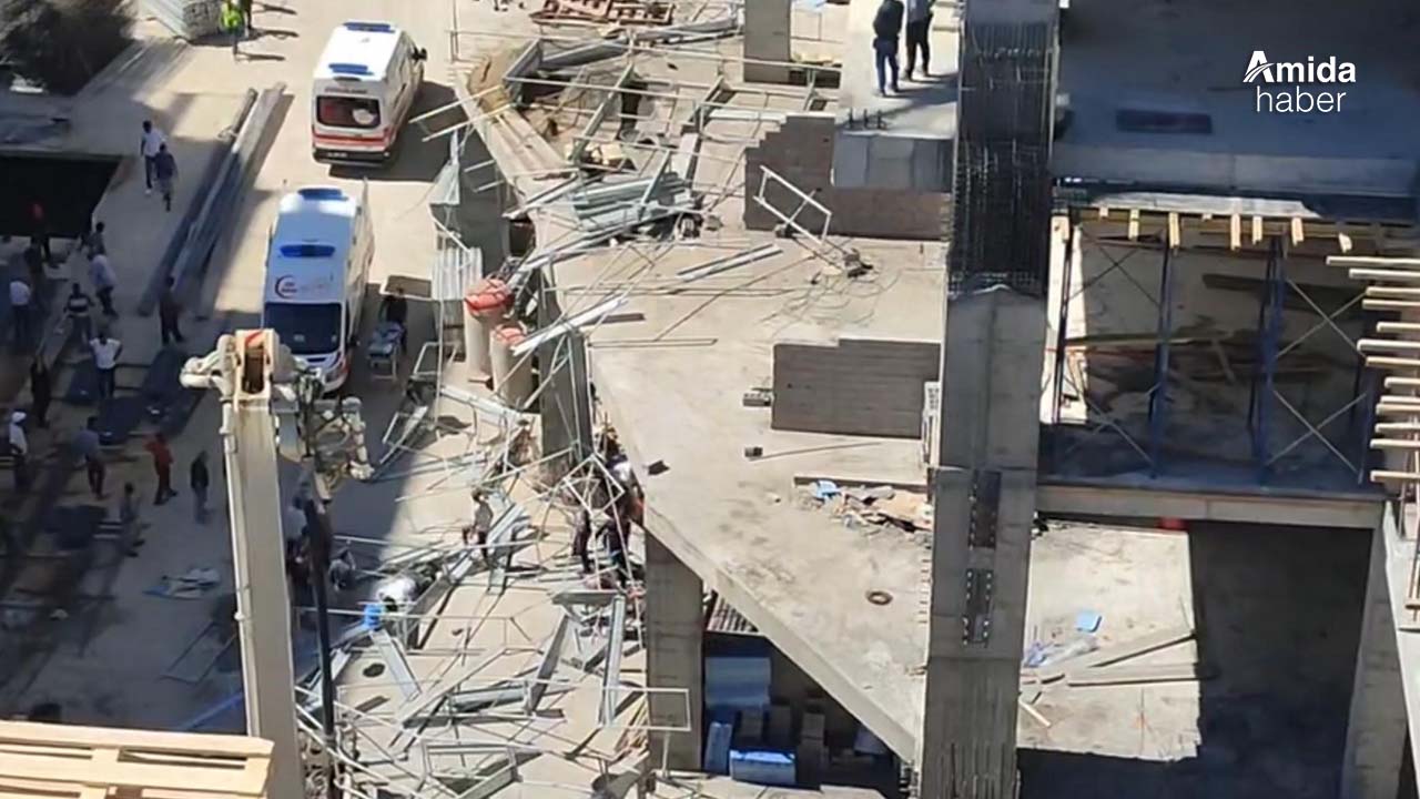 Elâzığ’da inşaatın iskelesinin çökmesi sonucu 2 işçi yaralandı