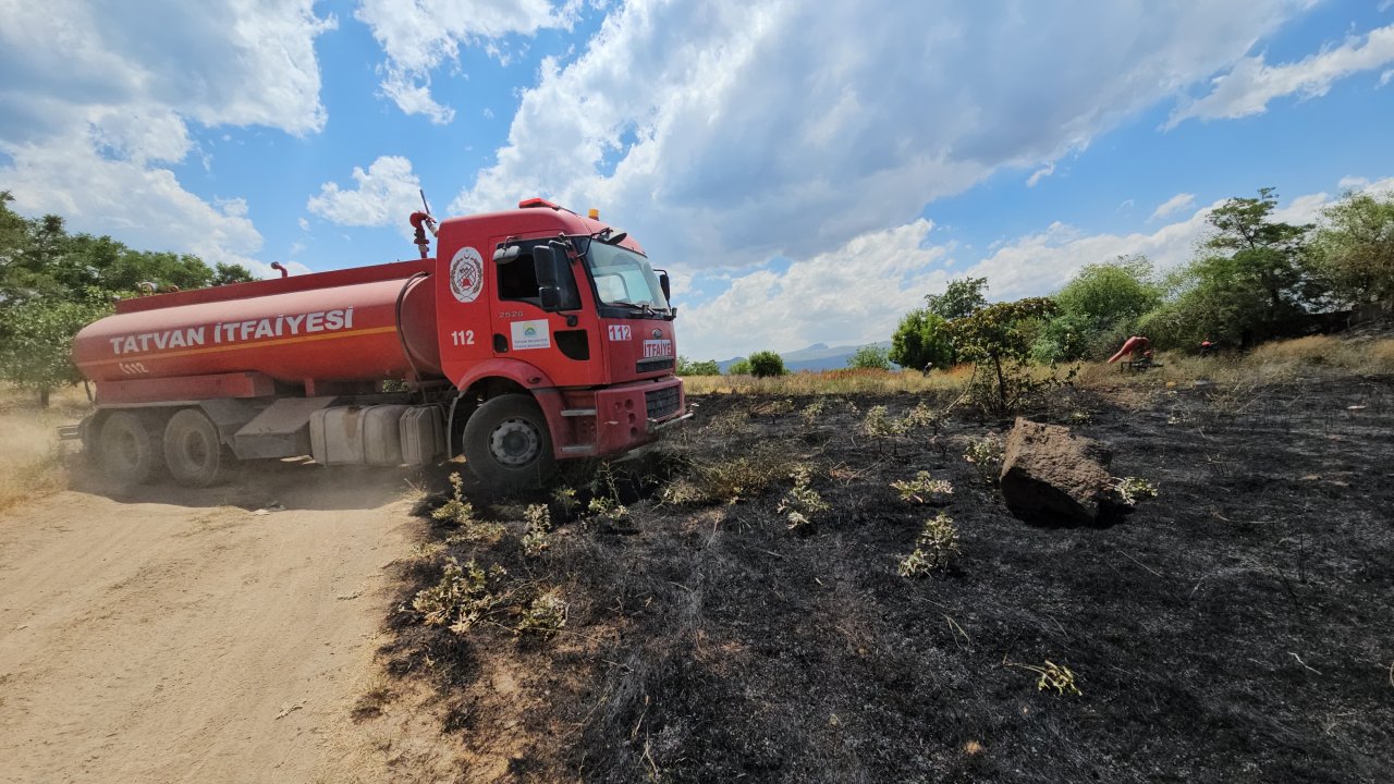 Tatvan'da korkutan yangın: 50 dönüm arazi yandı