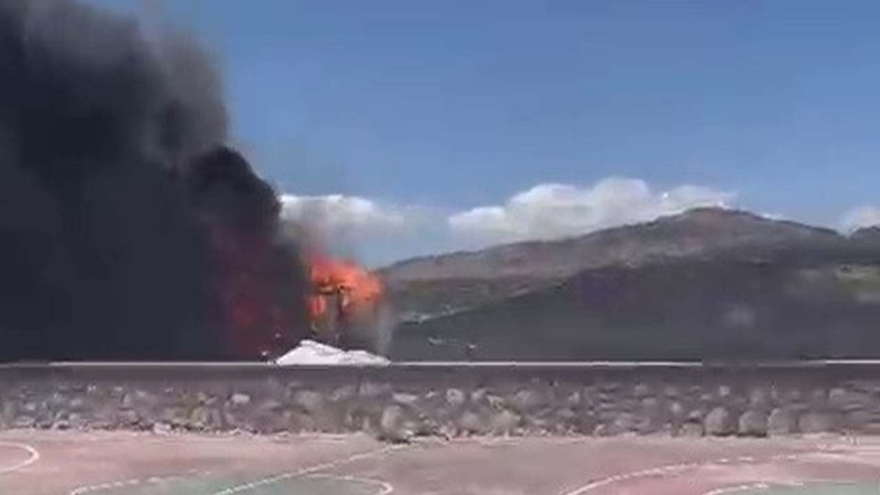 Adıyaman’da konteyner yangını