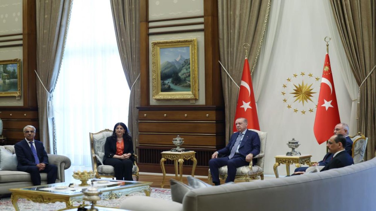 Dem heyeti-Erdoğan görüşmesi bitti: İşte ilk kare ve yorumlar
