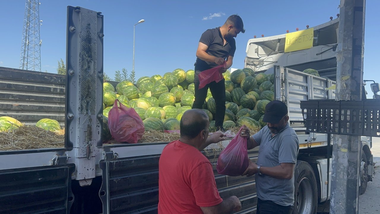 30 ton karpuz bedava: Elazığlı esnafın cömertliği alkış topladı