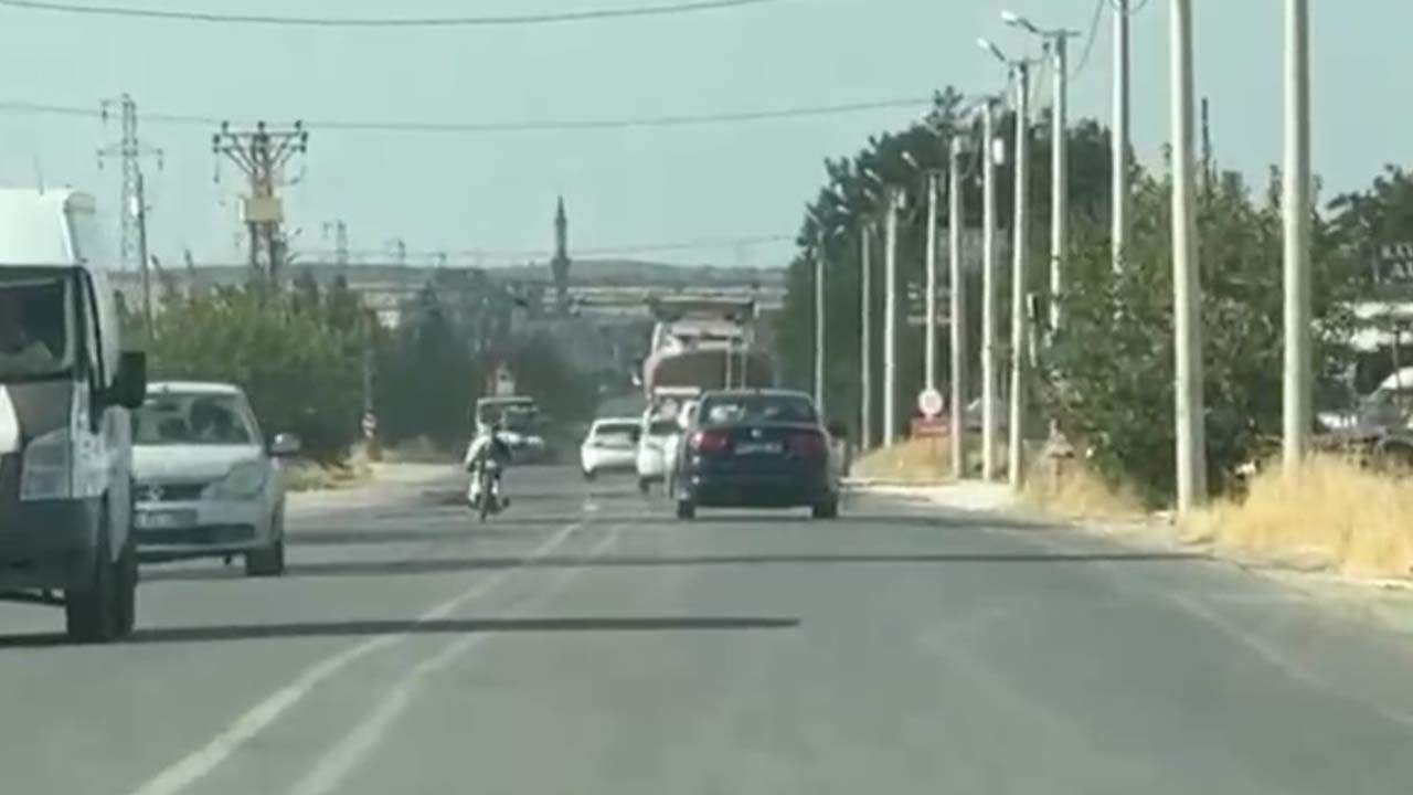 Şanlıurfa’da motosiklet sürücüsü ölüme davetiye çıkarttı