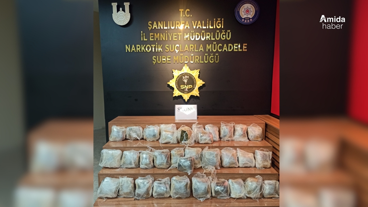 Şanlıurfa'da 24 kilogram uyuşturucu ele geçirildi